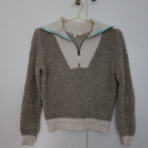 Moth Anthropology size XS Half zip pullover sweater